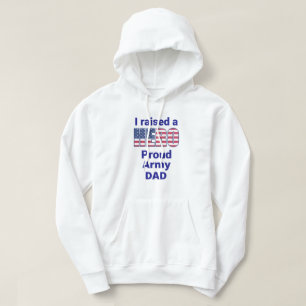 Veste À Capuche USA Pride - J'ai élevé un héros Fier armée papa