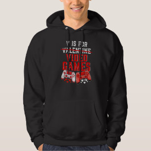 Veste À Capuche V est pour Jeux Vidéo Valentines Jour Joueur Cadea