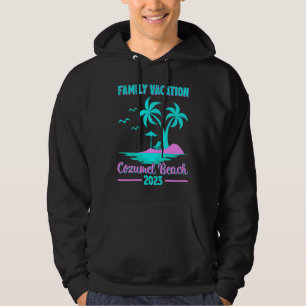 Veste À Capuche Vacances en famille 2023 Palmier Mexique Cozumel P