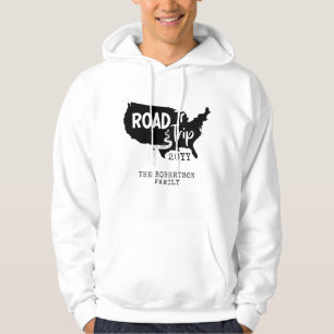 Veste À Capuche Vacances personnalisées Family Road Trip USA Car