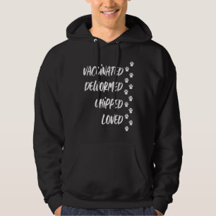 Veste À Capuche Vacciné vermifugé pucé aimé seringue ver puce