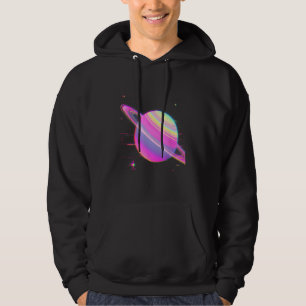 Veste À Capuche Vaporwave Synthwave Glitch Saturn 80s 90s A2K Aest
