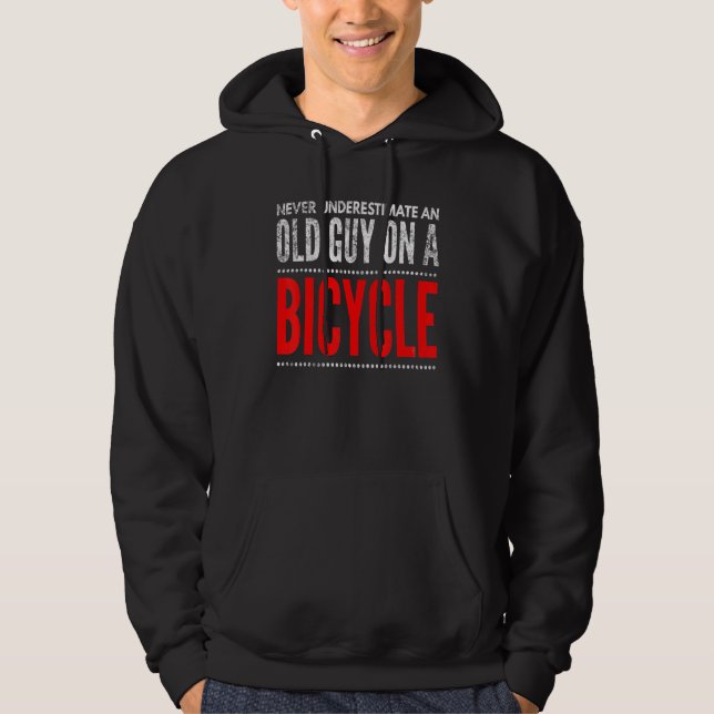 Veste À Capuche Vélo Verrouiller Ne Sous-Estime Jamais Un Vieux Ho (Devant)