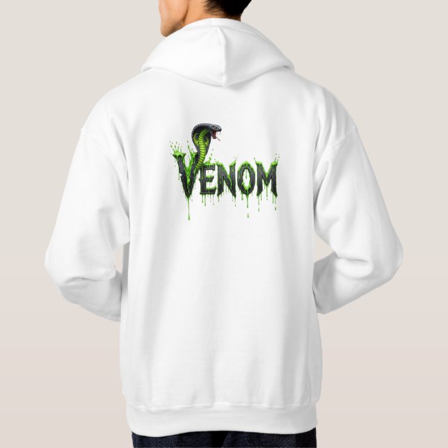 Veste À Capuche Venom Snake Graphic Dripping Text T-Shirt (Dos)