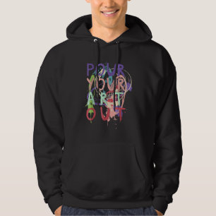 Veste À Capuche Versez votre peinture acrylique en versant l'artis