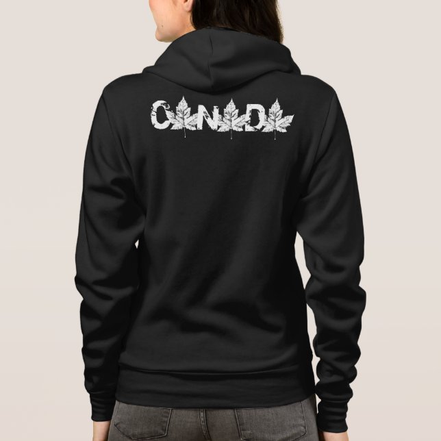 Veste À Capuche Veste Canada Veste Souvenir Canada Femmes Custo (Dos)