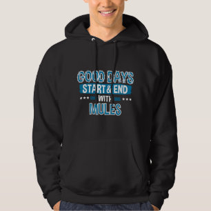Veste À Capuche Vêtements Amoureux de MULES Citation Animal Cadeau