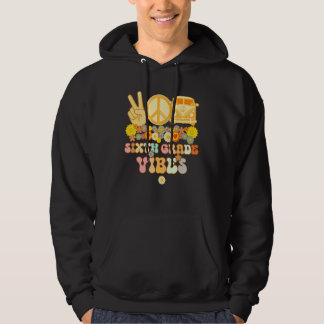 Veste À Capuche Vibes d'enseignant de sixième rentrée scolaire vin