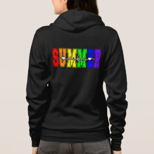 Veste À Capuche Vibes d'été LGBTQ Fierté arc-en-ciel