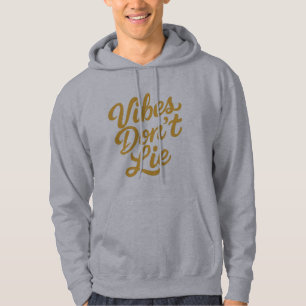 Veste À Capuche Vibes Don’t Lie – Typographie de script rétro styl