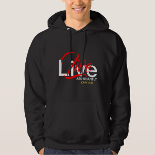 Veste À Capuche Vie abondante Bible chrétienne VIVRE ABONDAMMENT