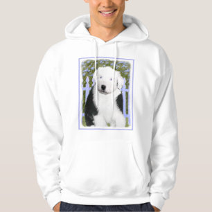 Veste À Capuche Vieux anglais Sheepdog Puppy Peinture - Chien Art