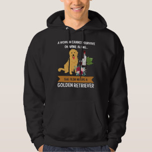 Veste À Capuche Vin Et Golden Retriever