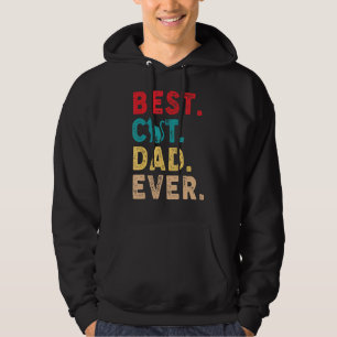 Veste À Capuche Vintage Meilleur Chat Papa Jamais Chat Fête des pè