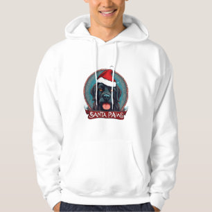 Veste À Capuche Vintage Père Noël Paws Chien avec le Père Noël
