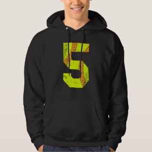 Veste À Capuche Vintage Softball 5 Jersey
