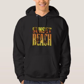 Veste À Capuche Vintage Sunset Beach Palm Trees Summer Sunrise Pal