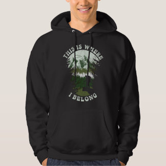 Veste À Capuche Vintage This Is Where I Belong Hiking Camping Quot