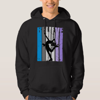 Veste À Capuche Violet Femmes Croire Patinage Artistique Motivatio