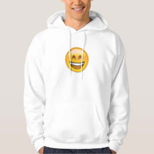 Veste À Capuche Visage de sourire d'Emoji avec la bouche ouverte