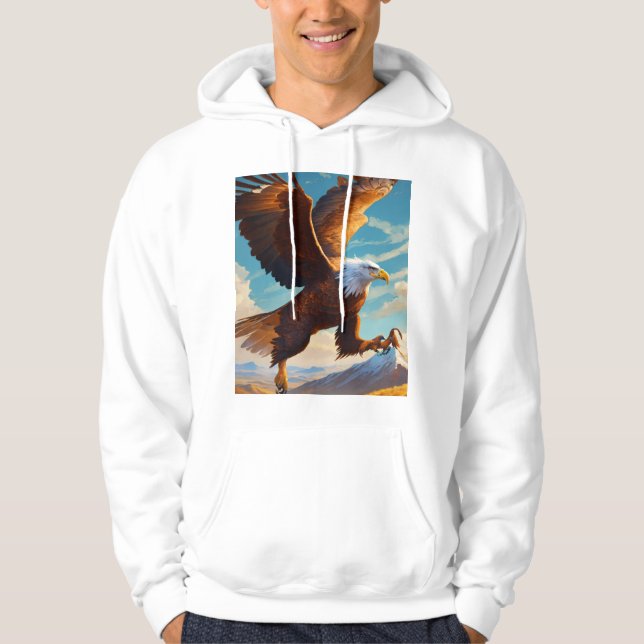 Veste À Capuche Vision cristalline L'aigle de la détermination (Devant)