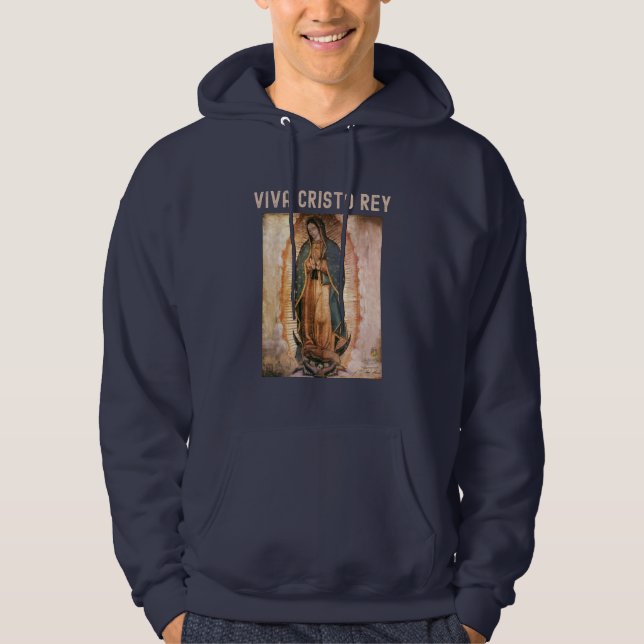 Veste À Capuche Viva Cristo Rey Catholic Cristeros (Devant)