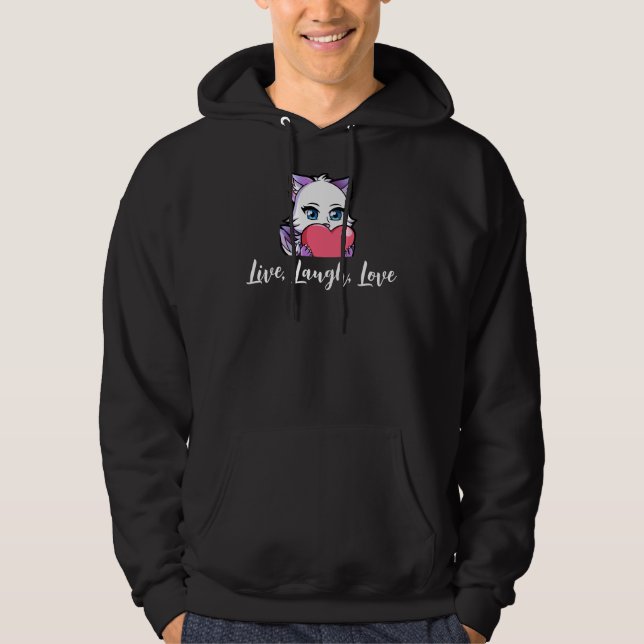 Veste À Capuche Vivre, rire, rire (Devant)