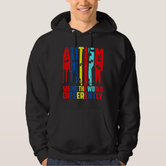 Veste À Capuche Voir Le Monde Différent Puzzle Pièce Autisme A
