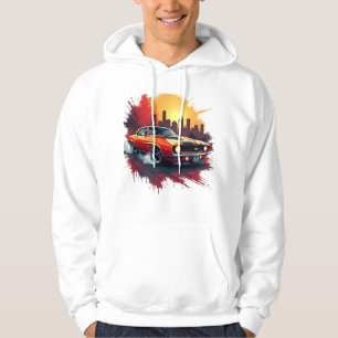 Veste À Capuche Voiture Musclée Graffiti