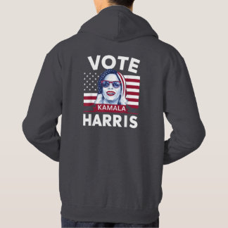 Veste À Capuche Vote Kamala Harris 2024 Président USA Drapeau