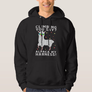 Veste À Capuche Vous dites grimper Lama Mon harnais d'escalade