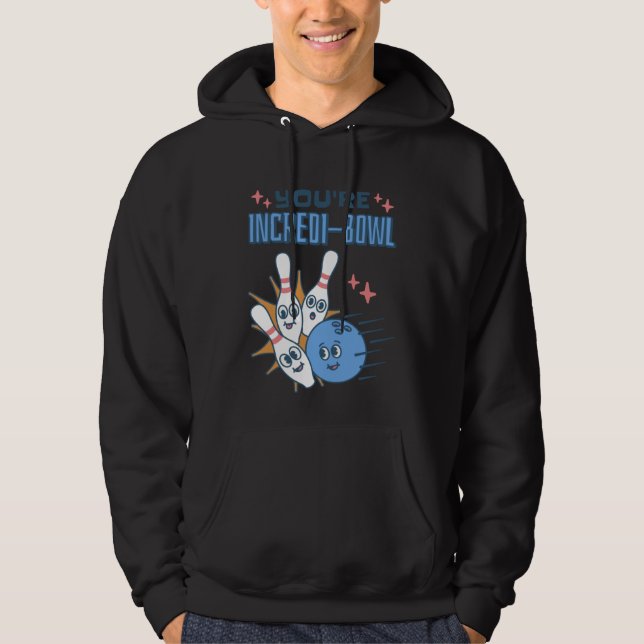 Veste À Capuche Vous êtes des quilles de bowling Incredi Bowl et d (Devant)