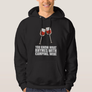 Veste À Capuche Vous savez ce qui rime avec du vin de camping