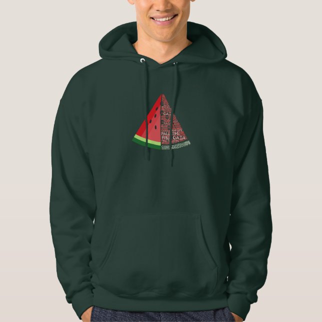 Veste À Capuche Watermelon Free Gaza Free Palestine Cloud Word (Devant)