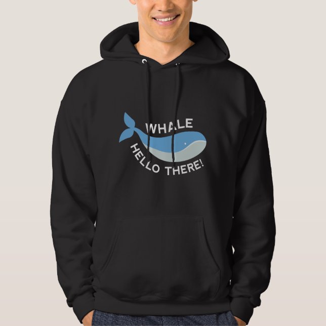 Veste À Capuche Whale Bonjour Là ! (Devant)