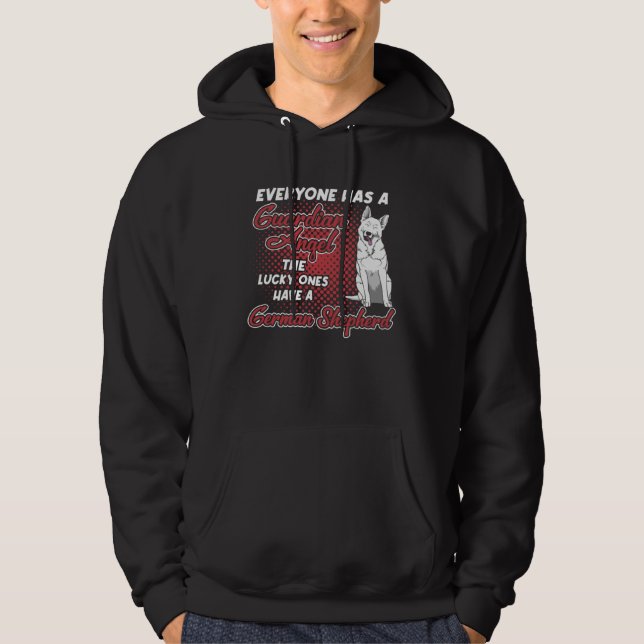 Veste À Capuche White German Shepherd Is My Guardian Angel  Dog Ow (Devant)