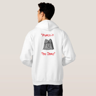 Veste À Capuche White Hoddie Peace in the Chaos