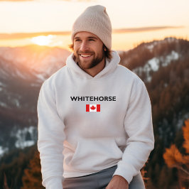 Veste À Capuche Whitehorse Canada Drapeau canadien couleur claire