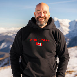 Veste À Capuche Whitehorse Canada Drapeau canadien Couleur foncée