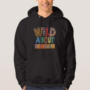 Veste À Capuche Wild About First Grade Back to School Safari Jungl