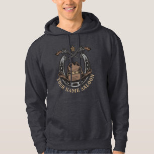 Veste À Capuche Wild West Revolver Horseshoe Western Cowboy Saloon