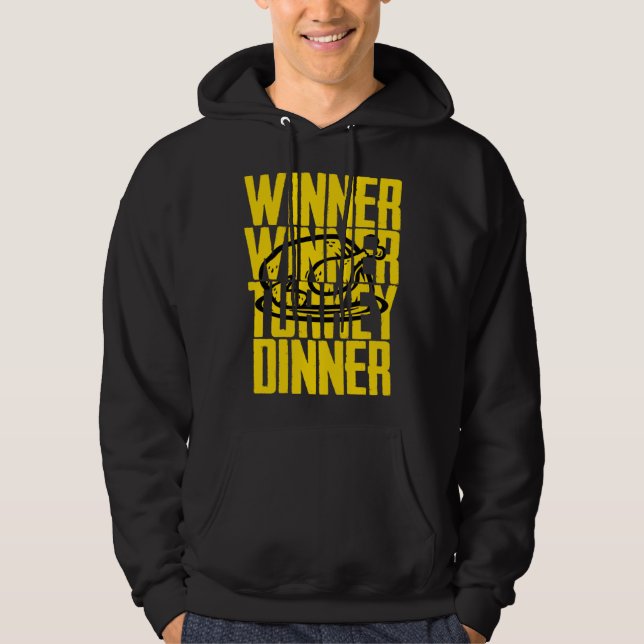 Veste À Capuche Winner Turkey Dinner Feast Joke Humor Thanksgiving (Devant)