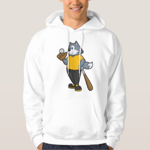 Veste À Capuche Wolf au baseball avec batte de baseball