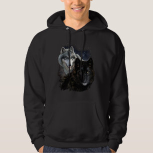 Veste À Capuche Wolf Star Wolf Wild Moon Stars Loyal Grey Wolf