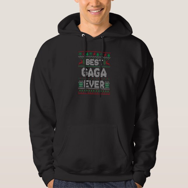 Veste À Capuche Womens Best Gaga Ever Christmas Pajamas Matching U (Devant)