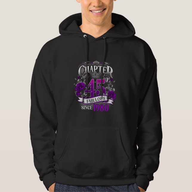 Veste À Capuche Womens Chapter 45 Fabulous Since 1980 45th Birthda (Devant)