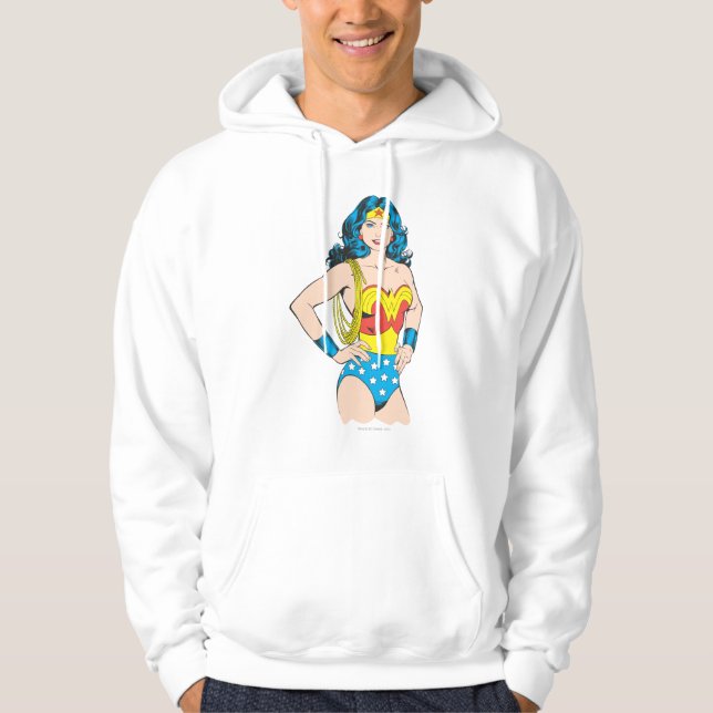 Veste À Capuche Wonder Woman | Pose Vintage avec Lasso (Devant)