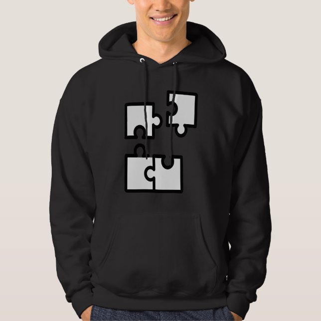 Veste À Capuche Work and life balance My Favourite hobby Puzzle (Devant)