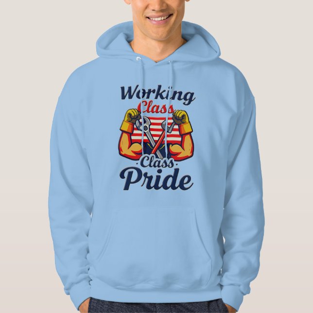Veste À Capuche Working Class Pride Strong Arms Design (Devant)