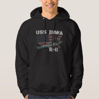 Veste À Capuche WW2 American Battleship USS Iowa Warship BB-61